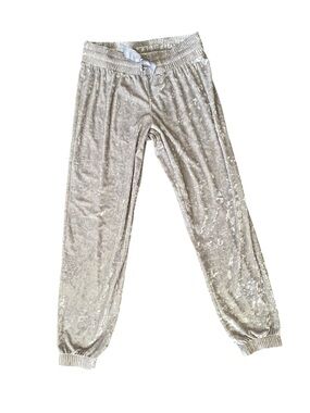 NWOT Victoria’s Secret Velvet Jogger Pants - silver